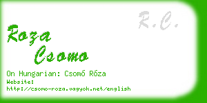 roza csomo business card